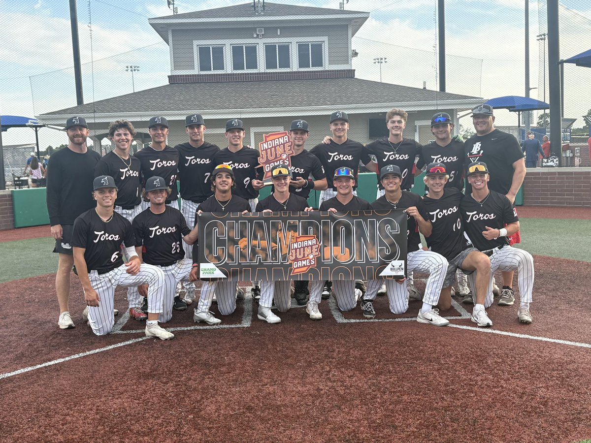 Indiana Bulls 2026 White (@in_bulls26white) on Twitter photo 🏆June Games Champions🏆
Beat Top Tier 5-4 in 9 innings.
W-Morris (4.1IP, 0ER, 2K)
Carmichael (2IP, 1R, 4K)
Stockbridge (2IP, 1R, 3K)
Morris 3–1B/3RBIs/SB
Creasbaum 3-1B/RBI
Rodman 1B
Jordan 1B
Beard 1B
<a href="/inbullsbase/">Indiana Bulls Baseball</a> <a href="/Bullpenevents/">Bullpen Tournaments</a>
14-0 🏆June Games Champions🏆
Beat Top Tier 5-4 in 9 innings.
W-Morris (4.1IP, 0ER, 2K)
Carmichael (2IP, 1R, 4K)
Stockbridge (2IP, 1R, 3K)
Morris 3–1B/3RBIs/SB
Creasbaum 3-1B/RBI
Rodman 1B
Jordan 1B
Beard 1B
<a href="/inbullsbase/">Indiana Bulls Baseball</a> <a href="/Bullpenevents/">Bullpen Tournaments</a>
14-0