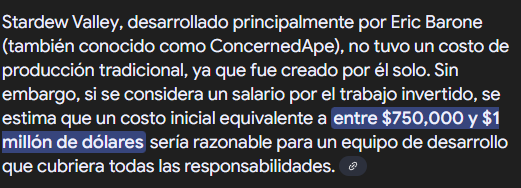 MathnoCulo's tweet image. Con lo que salió hacer el último COD (sin contar marketing) podés hacer 700 juegos como Stardew Valley aproximadamente