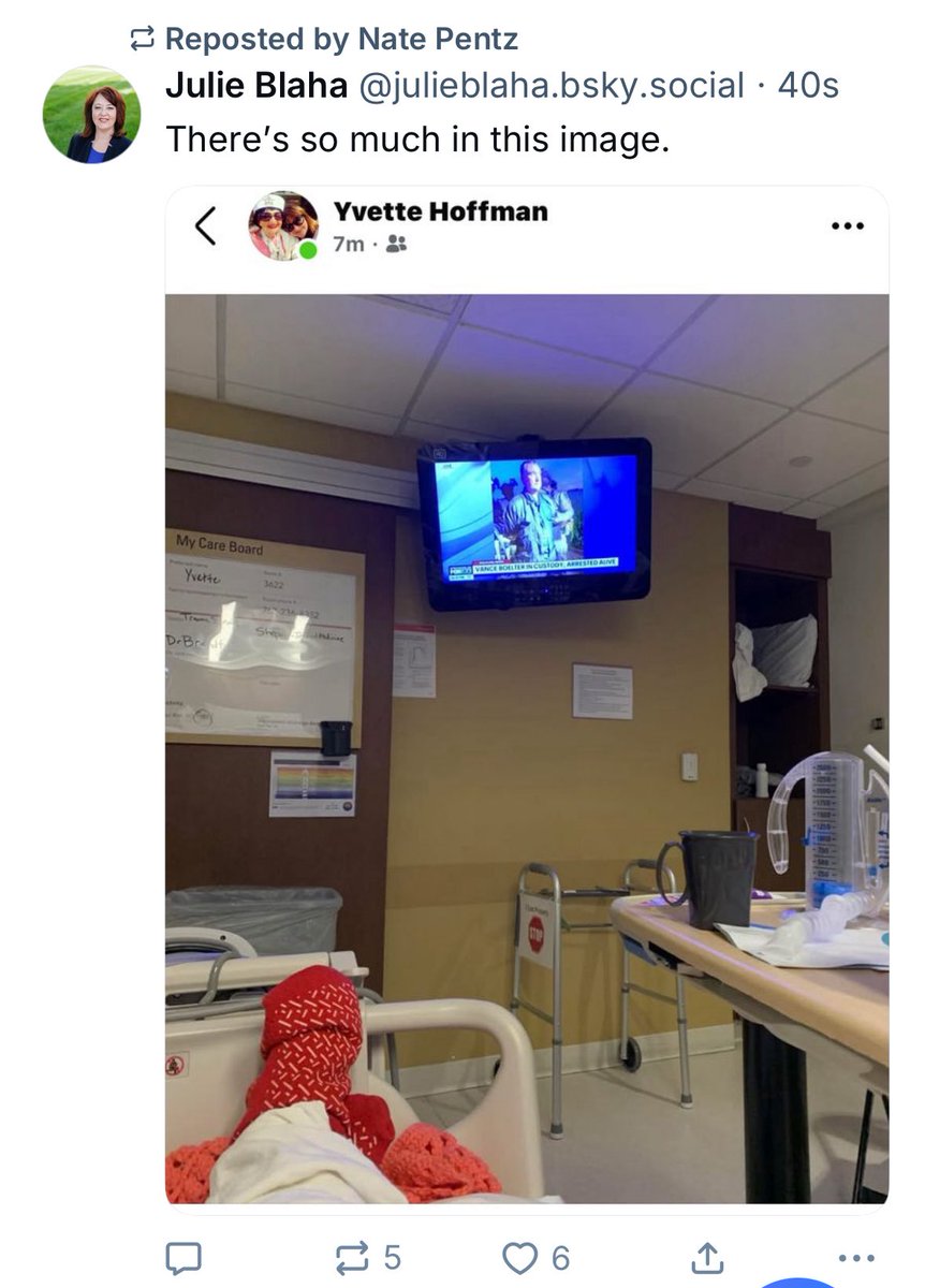 Jason DeRusha (@derushaj) on Twitter photo INCREDIBLE IMAGE: Yvette Hoffman, who survived an assassin’s attempt to kill her and her state senator husband John, sharing an image of the man arrested from her hospital bed. Via <a href="/julieblaha/">Julie Blaha</a> INCREDIBLE IMAGE: Yvette Hoffman, who survived an assassin’s attempt to kill her and her state senator husband John, sharing an image of the man arrested from her hospital bed. Via <a href="/julieblaha/">Julie Blaha</a>