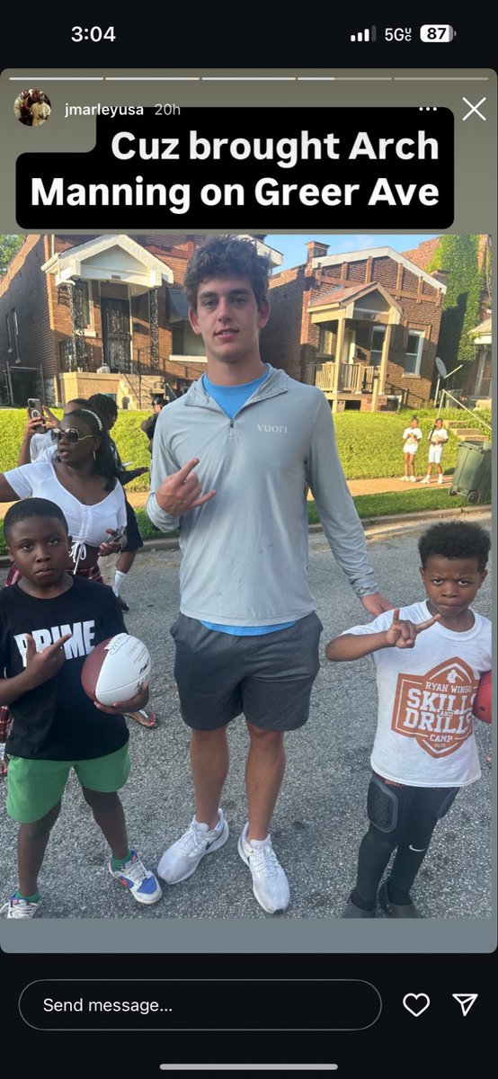 They said Arch Manning in the hood
