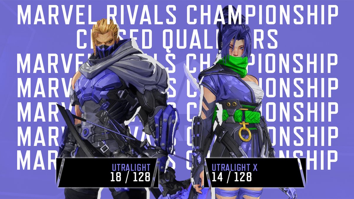 <a href="/eUltraLightMR/">UltraLight Marvel Rivals</a> lines played in Closed Qualifiers for <a href="/MarvelRivals/">Marvel Rivals</a> this weekend and this is the end results.

uLX ending it with a 10 - 0 - 1 score placing themselves in 14th

uL ending with a 9 - 1 - 0 score placing themselves in 18th
