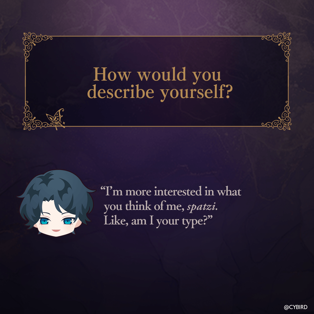 ikevil_en's tweet photo. 🪽An Interview with Vogel🪽

Get to know more about... Nica Schwartz! 🛡️

#ikevil #otome https://t.co/etC3UFn5Q6