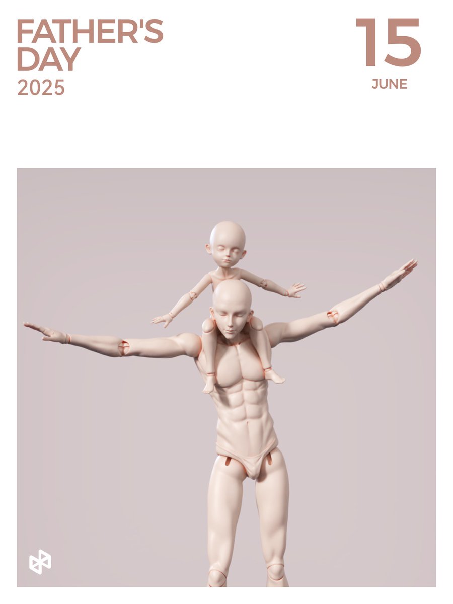 PofiCreate's tweet image. Father&apos;s Day
Dad is always your solid ground.
This Father&apos;s Day, tell him &quot;I love you&quot;～
Doll: BJD Nanyu, BJD Vivien
#PofiCreate #FathersDay #FamilyLove #DadsRock #PoseReference #DrawingInspiration