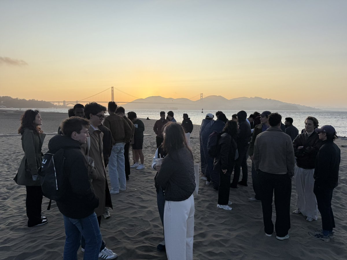 Sunset <a href="/ycombinator/">Y Combinator</a> Startup School hangout. Never been so cold as San Francisco in the summer