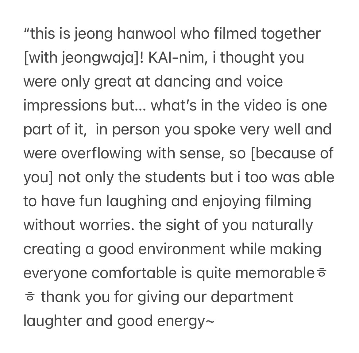 one of jongin’s professors (the youtuber prof, his 1st class) from yonsei electronic &amp; electrical engineering left a comment praising variety host and mood-maker #KAI ❤️

@/zkdlin_rose님 덕분에 
yonsei changing majors link: youtu.be/34TVs8d1Xhs?si…