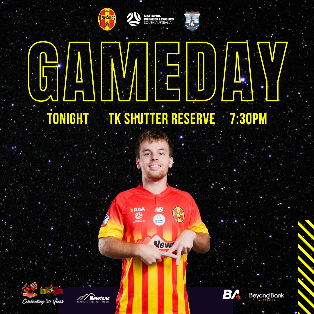 🔴🟡 𝐆𝐀𝐌𝐄 𝐃𝐀𝐘 🟡🔴

We meet FK Beograd tonight in Round 15 of the National Premier League South Australia competition!

#RAANPLSA #MetroStars