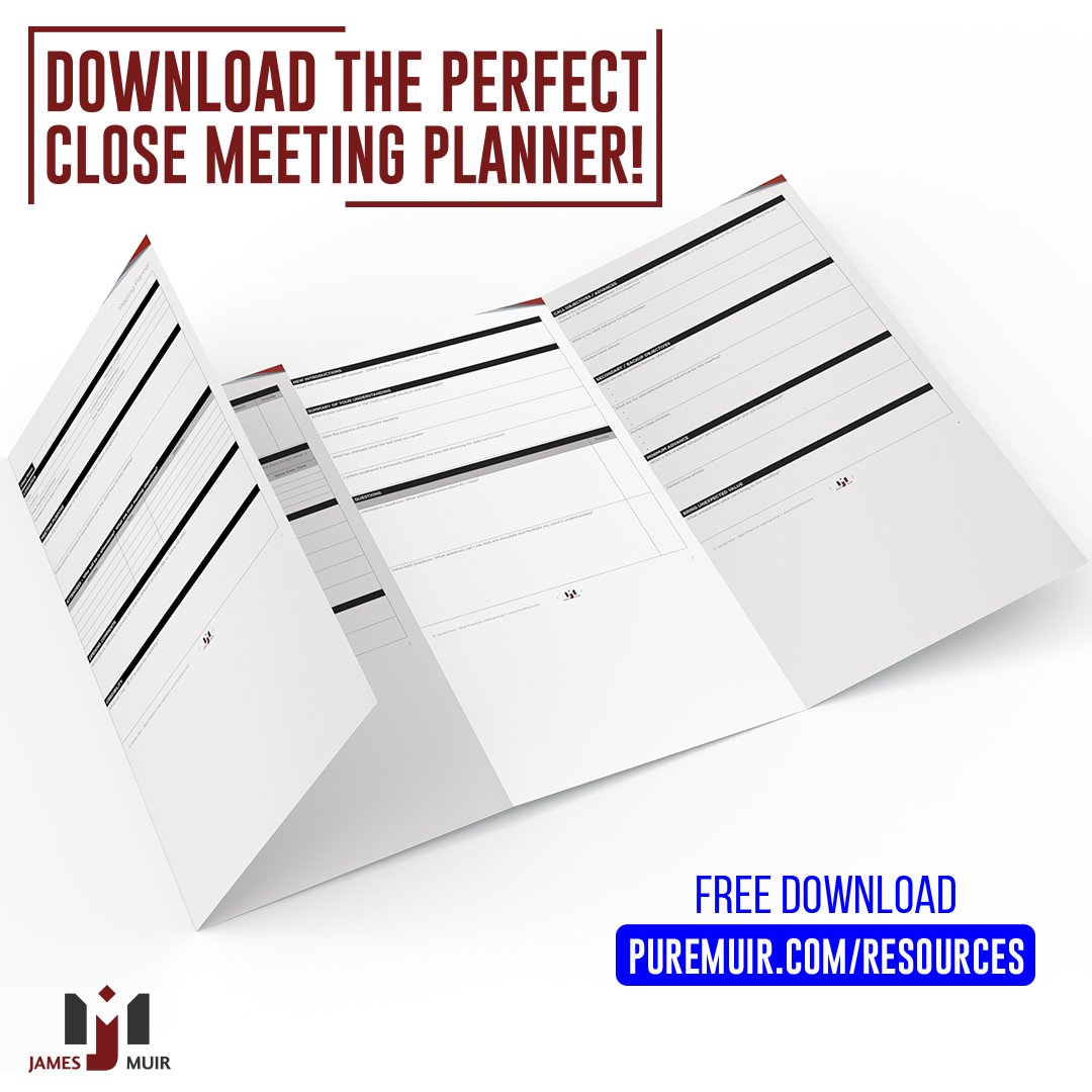 #Sales Download The Perfect Close Meeting Planner - Resources - James Muir puremuir.com/resources/?utm… #Planning #Tool #Download