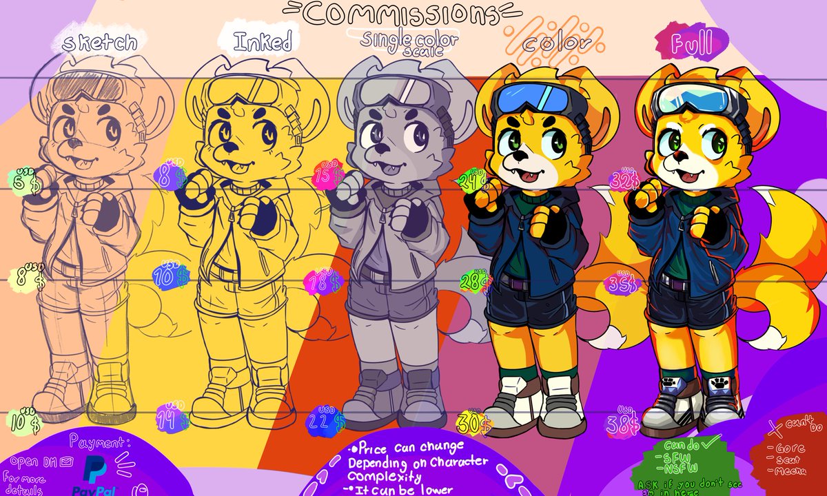 HHMilocatsszHH's tweet image. 馃惗NEW COMMISSION PRICES 馃
4 slots aviable!
First time doing commissions! Feel free to ask anything
Questions or details on dm :3
#furry #furrycommission #OpenCommissions #furryart
