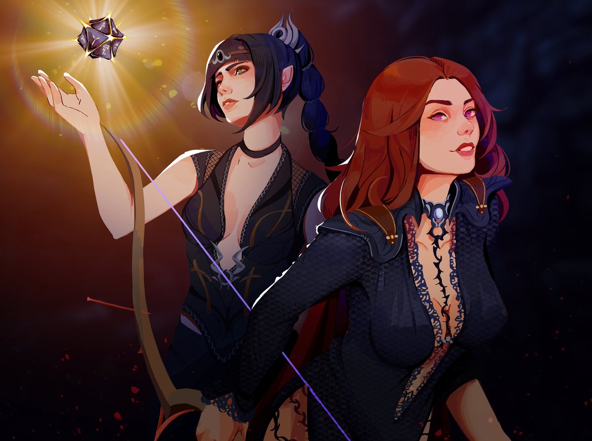 TheFakeGlue's tweet photo. Some fanart of #Shadowheart and @MorganaEvelynx ’s oc #BG3 #baldursgate3fanart https://t.co/uMs5UNPGZ0