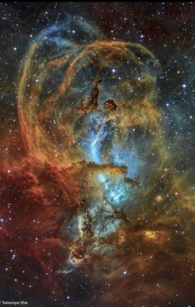 NGC3576 The Statue of liberty nebula by Telescope Live ''