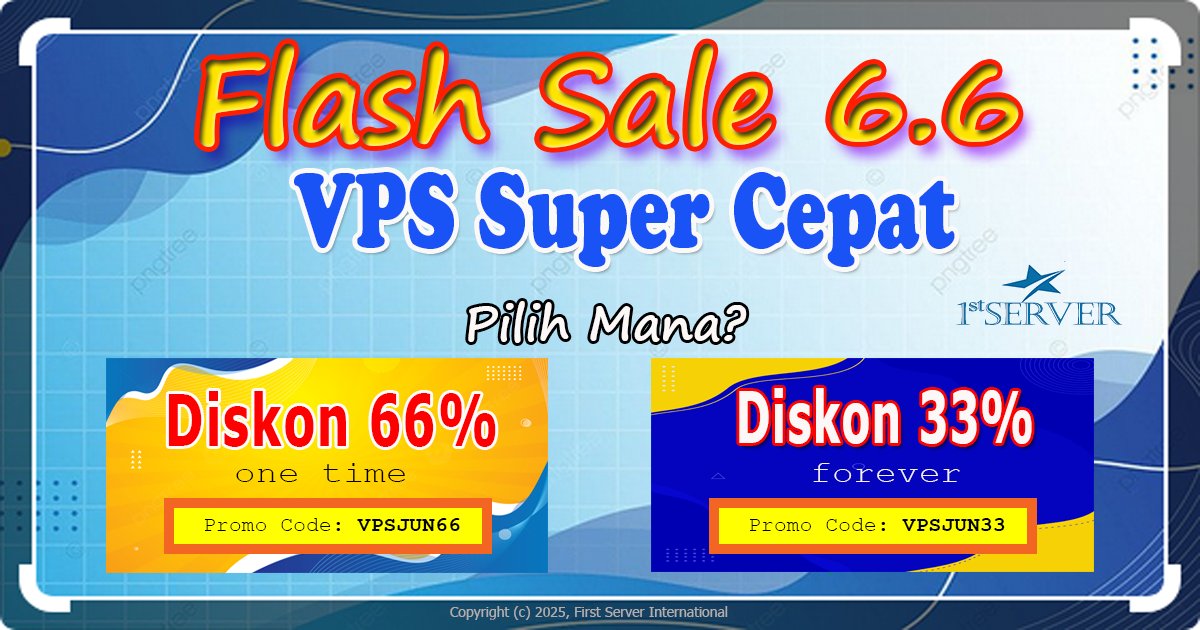 Flash Sale 6.6 - Diskon VPS Super Cepat 66%. Kesempatan emas buat anda yang ingin naik kelas dari shared hosting atau yang sedang butuh VPS super cepat dan super stabil di data center terpercaya dengan uptime 99.98% my.1stserver.com/announcements/… #1stserver #diskonvps #flashsale