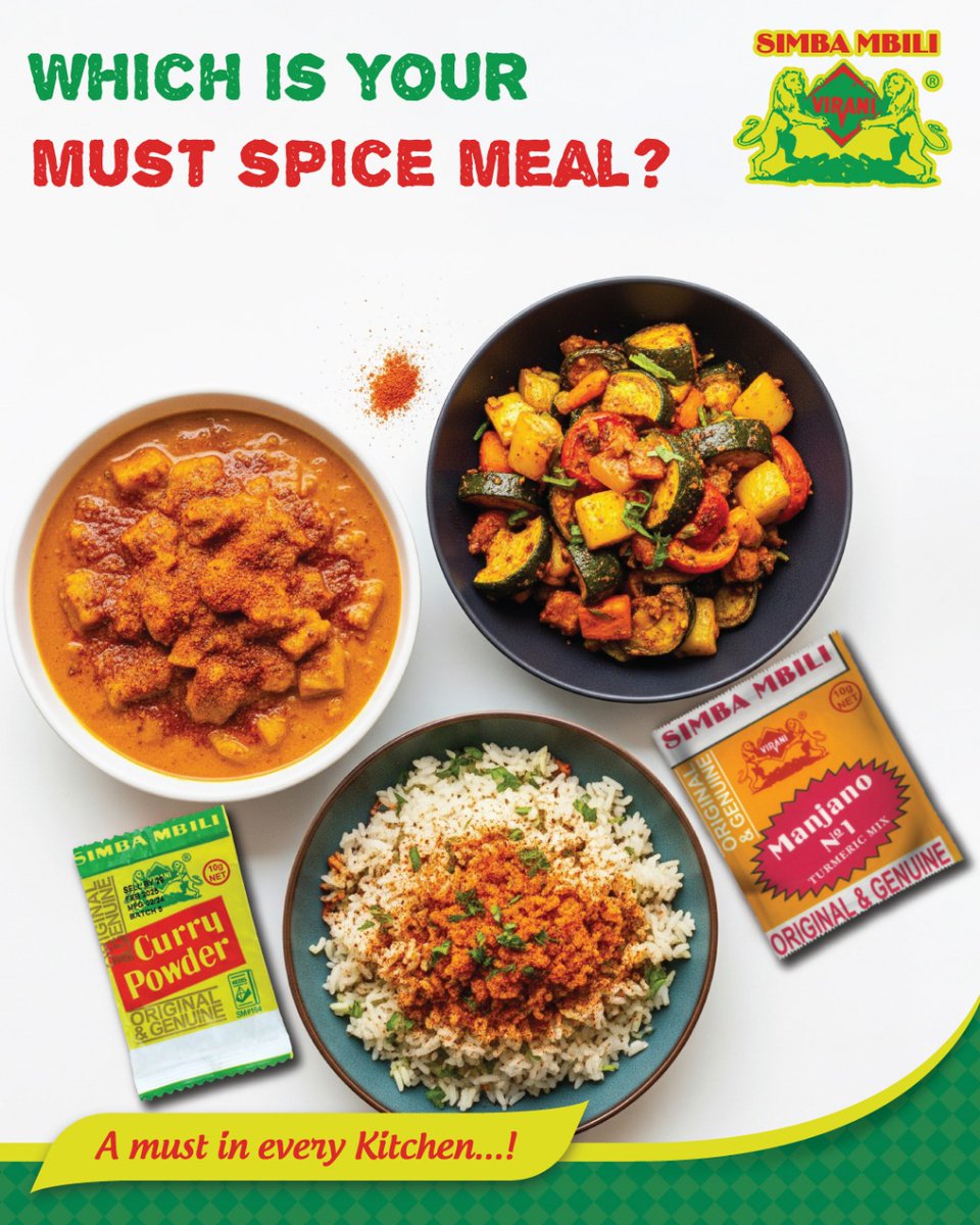 simbambilispice's tweet image. It&apos;s time to talk flavour! 
We all have that one dish that just isn&apos;t the same without a little extra something...  
What&apos;s your absolute favorite dish to spice up, and what&apos;s your go-to Simba Mbili spice? Comment below #SpiceTalk #FlavorFaves #SimbaMbili #SpiceLife   #RaaLimited