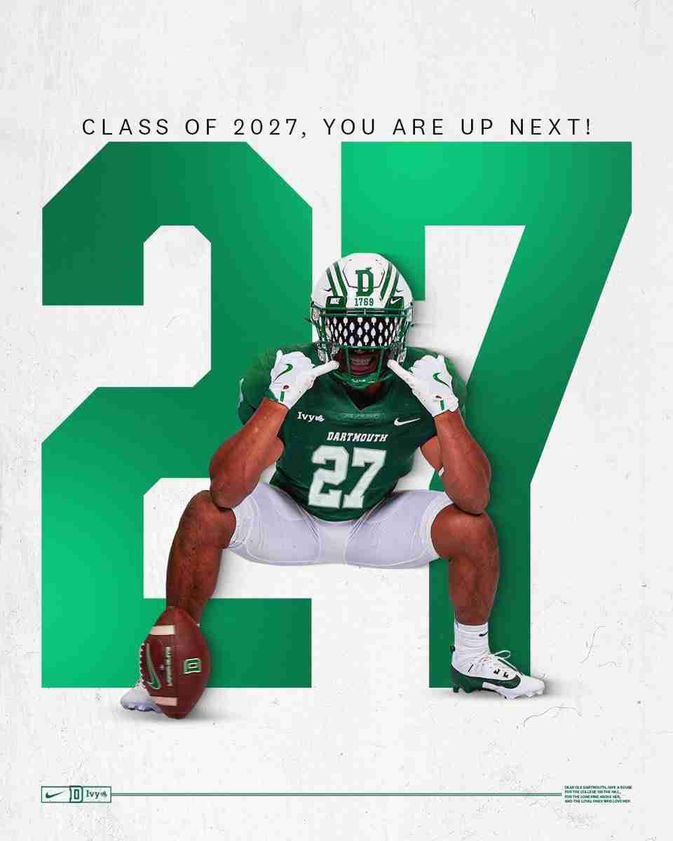 Thanks <a href="/coachirishodea/">Danny O'Dea</a> and <a href="/DartmouthFTBL/">Dartmouth Football</a> for the camp invite.