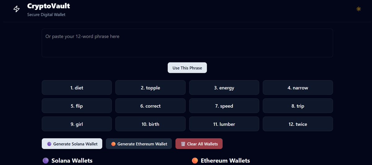 gaurav07c's tweet image. I’m currently diving into Web 3.0 development with @kirat_tw’s fantastic roadmap, and I’ve just wrapped up Week 3 

This week, I built a simple crypto wallet project where you can:

web-based-wallet-sandy.vercel.app