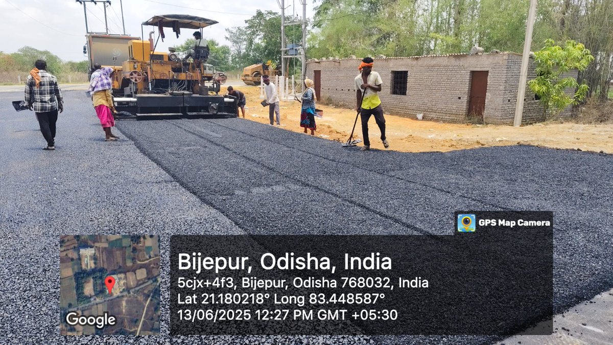 Approach road construction work supervise by EO sir and AE sir on dt-13.06.2025 .