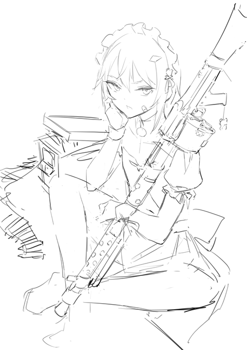 WIP 青空kamiya先生 C106新刊ゲスト ポンコツメイドモードの五号戦車パンターです。 #アッシュアームズ #C106