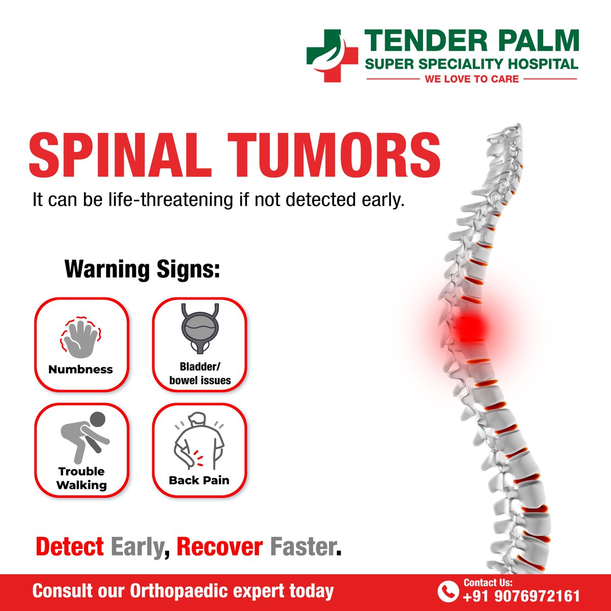 Persistent back pain or numbness could signal a spinal tumor — early detection can save lives.