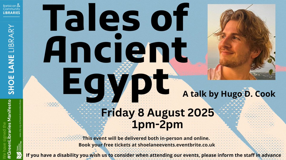 What better way to explore Ancient Egypt than through the stories of wonder that lie hidden behind the hieroglyphs?
Friday 8 August 2025
1pm-2pm
This event will be delivered both in person and online.
Book your free tickets at shoelaneevents.eventbrite.co.uk