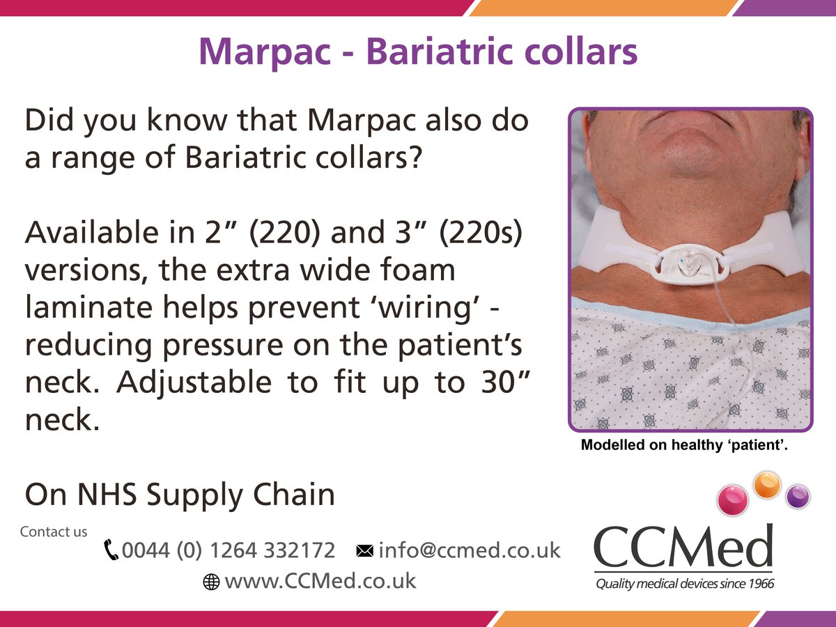 Marpac understands that not all patients are the same, so we offer a range so that all patients get the comfort and security they need.

Learn more: ow.ly/QwOL50VUX7Q

#ENT #airway #CriticalCare #Tracheostomy #ICU #HDU #NTSP #NHSSC #supplychain #CCNurses