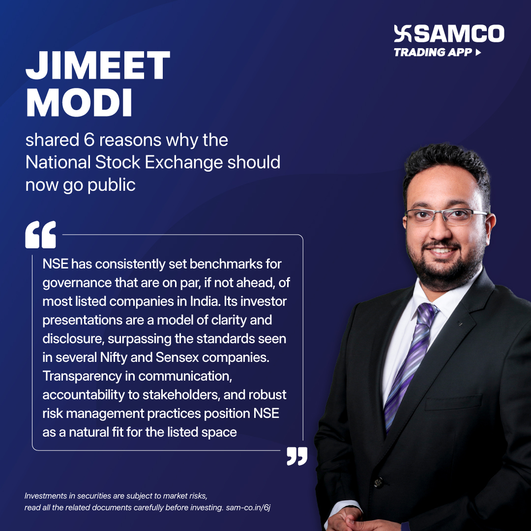 SAMCO (@samco_india) on Twitter photo Read the full article by our CEO and Founder, <a href="/jimeetm/">Jimeet Modi</a>, in <a href="/bsindia/">Business Standard</a>, where he shares 6 reasons why the NSE should go public 👉 tinyurl.com/p4vvpbpe
#Samco #NSE #IPO #Nifty500 #Nifty #Sensex #StockMarket Read the full article by our CEO and Founder, <a href="/jimeetm/">Jimeet Modi</a>, in <a href="/bsindia/">Business Standard</a>, where he shares 6 reasons why the NSE should go public 👉 tinyurl.com/p4vvpbpe
#Samco #NSE #IPO #Nifty500 #Nifty #Sensex #StockMarket