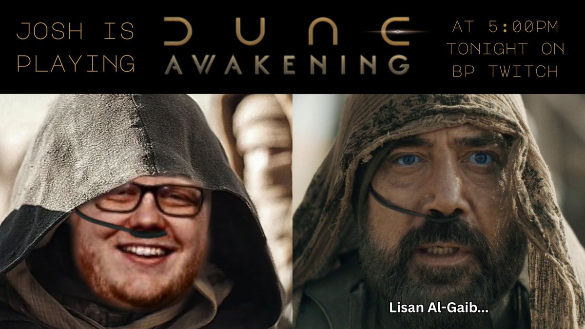 Back Pocket (@backpocketvids) on Twitter photo it may be a game night tonight, but to <a href="/swift_y/">Josh Swift</a>, it's actually just any normal night because he'll be playing DUNE: AWAKENING from 5:00PM AEST on twitch.tv/back_pocket !!!! it may be a game night tonight, but to <a href="/swift_y/">Josh Swift</a>, it's actually just any normal night because he'll be playing DUNE: AWAKENING from 5:00PM AEST on twitch.tv/back_pocket !!!!