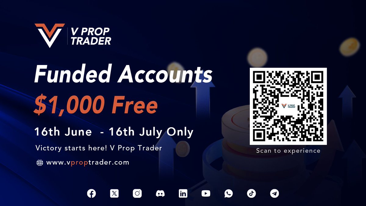 🚨 It’s LIVE! Our biggest giveaway of the year starts NOW! 🚨
🎯 Get a $1,000 Funded Account — completely FREE.
📅 Available from June 16th - July 16th only.
🔓 No fees. No catch. Just pure funded trading power.

🔥 Victory starts here — are you ready?

✅ Follow us here on