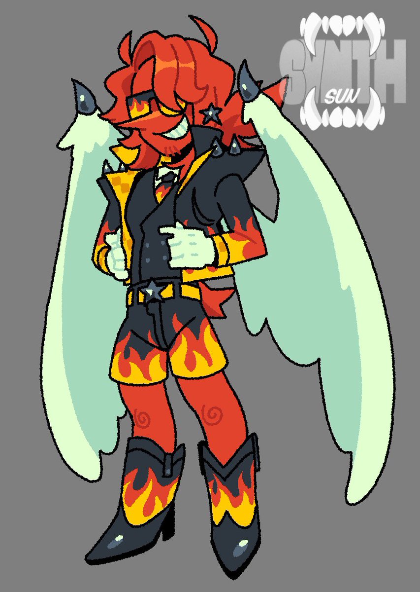 svnthsun's tweet image. Me if I was a [ HOT SHOT ] !!! #Addisona #deltarune playing with my self insert like toys and having fun.