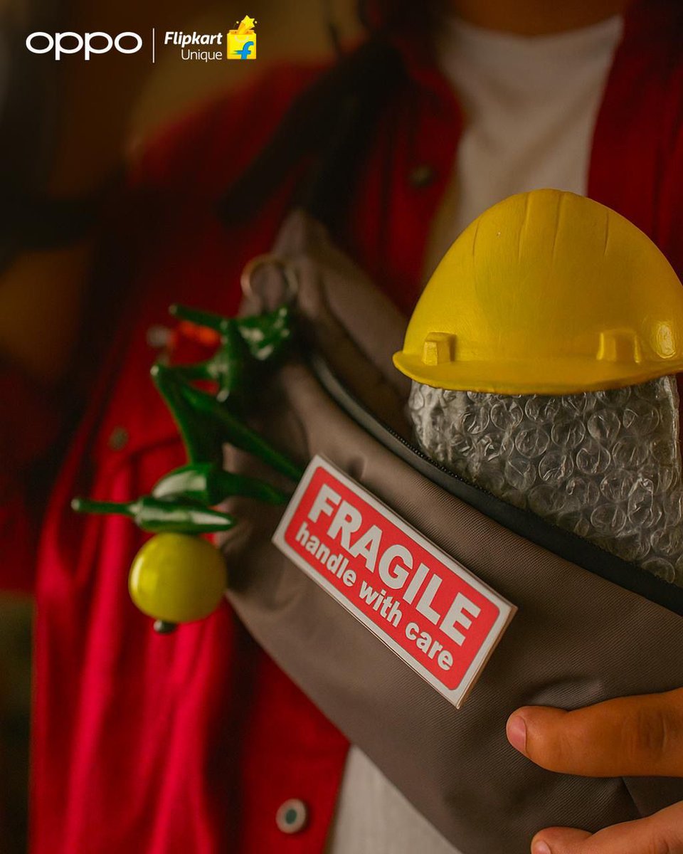 Helmet on a phone?  What's cooKing? Keep watching this space to Know! #OPPOK13x #LiveUnstoppable