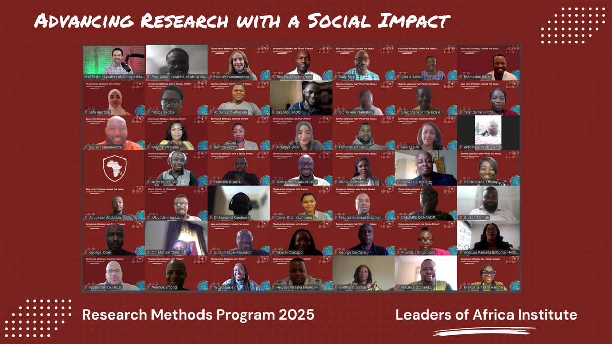 Over the weekend, we welcomed our 2025 Research Scholars for the official Program Opening and Orientation at the Leaders of Africa Institute.
<a href="/LeadersAfrica/">Leaders of Africa</a>🎉 Over the next few months, our Research Scholars will accelerate their research Capstone Projects.