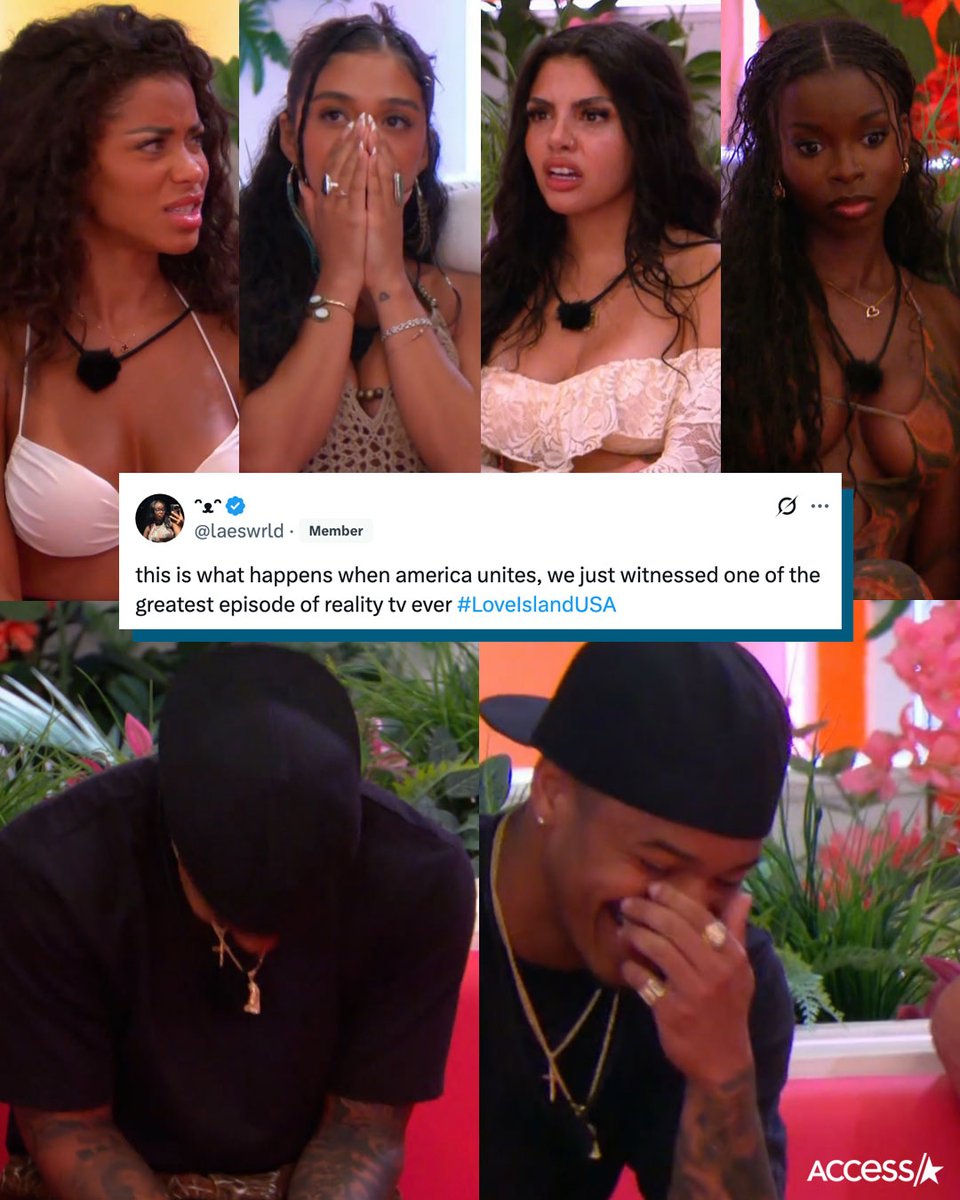 accesshollywood's tweet image. This one's going down in the history books 📚 How are we feeling about this messy #loveislandusa twist? Sound off in our group chat facebook.com/groups/loveisl…