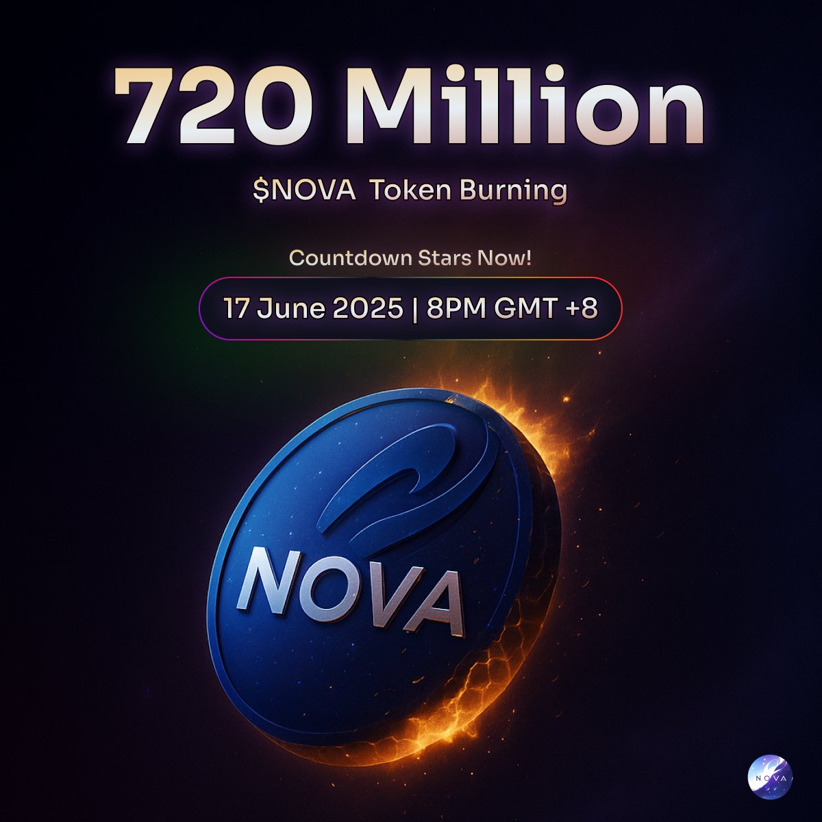 ai_nova_off's tweet image. 🚨 THE COUNTDOWN BEGINS NOW 🚨

720 MILLION $NOVA tokens will be permanently destroyed in the biggest burn event in NOVA history!

The supply shock revolution begins. Are you ready? 🚀

#NOVA #TokenBurn #Countdown #Deflation