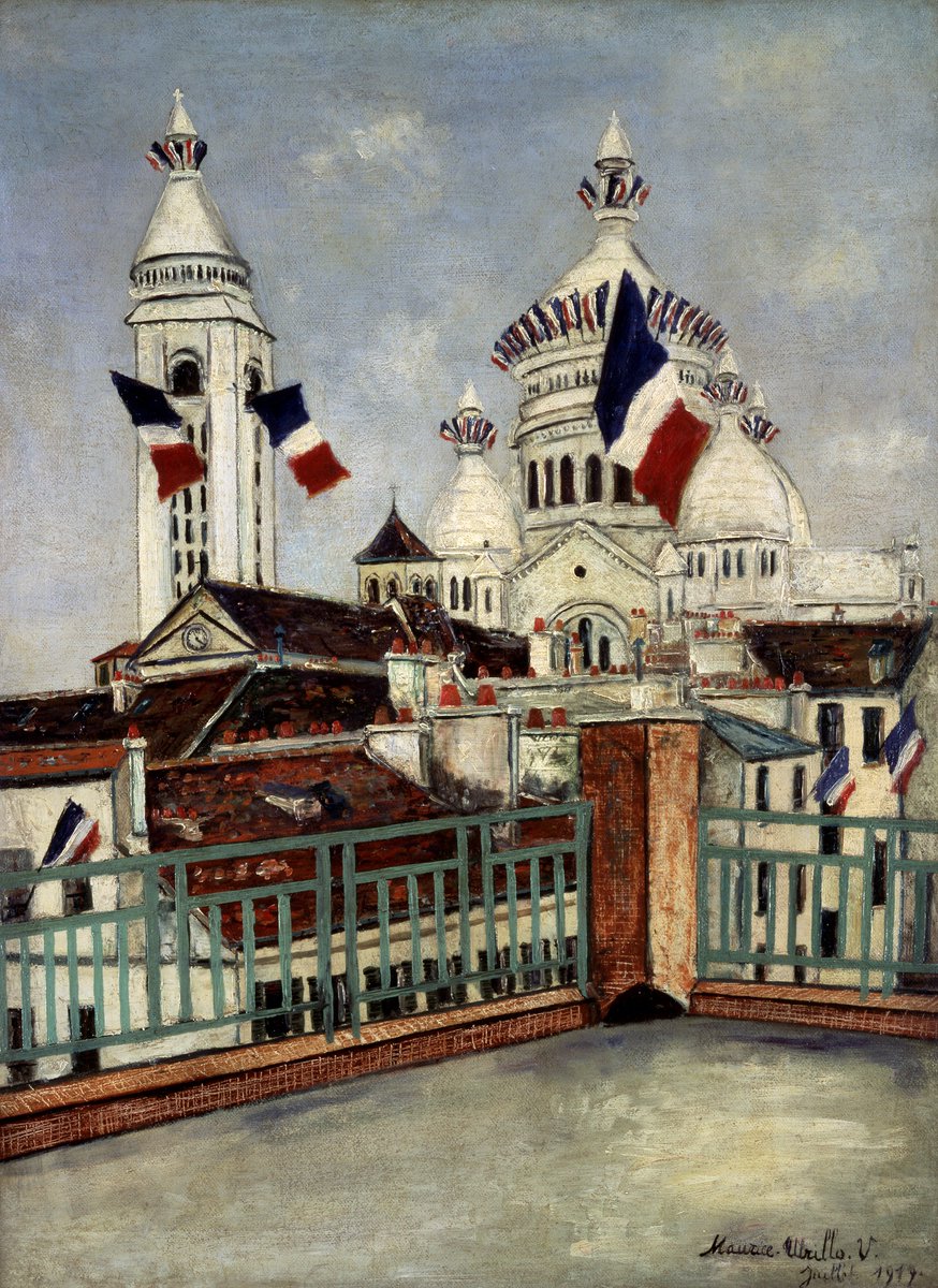 M▽モーリス ユトリロ モンマルトルのサクレカール 油絵 (37882) M▽モーリス ユトリロ モンマルトルのサクレカール 油絵 (37882) M