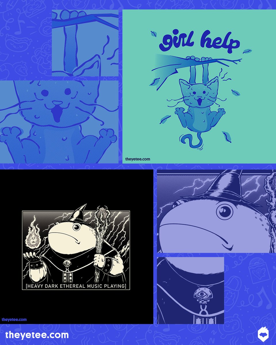 NEW! We’ve got Girl Help designed by 3buddy and Wizard Frog designed by <a href="/pigboomart/">pigboom</a> both #dailytees available for 24 hours only at theyetee.com