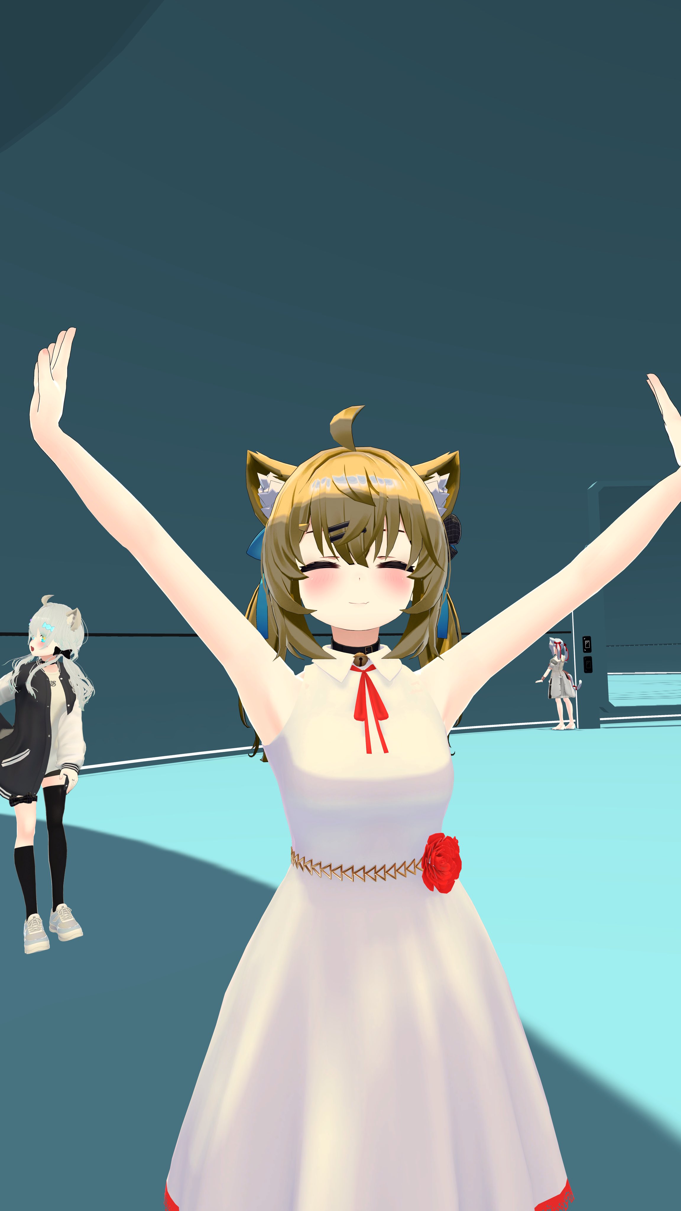 PSYCHO NATION】猫耳天使 しっぽ付き 切替配色 ファーブルゾン