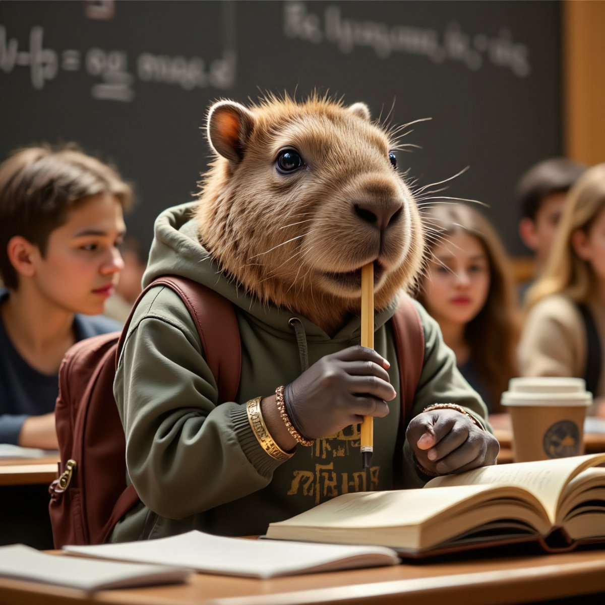 PromptSin's tweet image. When you’re ready to snack between classes! 🦦📚 #CampusLife #StudyBreak