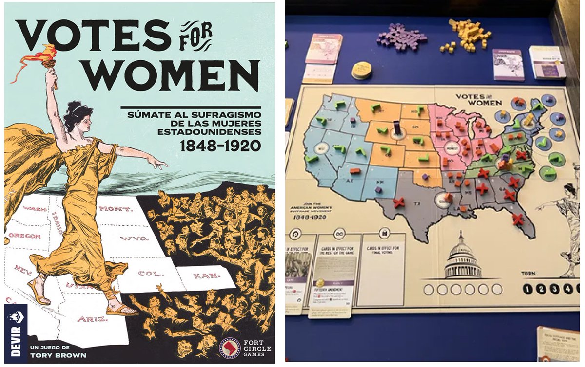 Taula de jocs (@taula_de_jocs) on Twitter photo Votes for Women. Joc que abasta el moviment pel sufragi femení americà de 1848 a 1920, culminant amb la ratificació/rebuig de la 19a Esmena. Partides competitives, cooperatives i en solitari. <a href="/DevirIberia/">Devir Iberia</a>
devir.es/votes-for-women
Com es juga: youtube.com/watch?v=S-W52F… Votes for Women. Joc que abasta el moviment pel sufragi femení americà de 1848 a 1920, culminant amb la ratificació/rebuig de la 19a Esmena. Partides competitives, cooperatives i en solitari. <a href="/DevirIberia/">Devir Iberia</a>
devir.es/votes-for-women
Com es juga: youtube.com/watch?v=S-W52F…