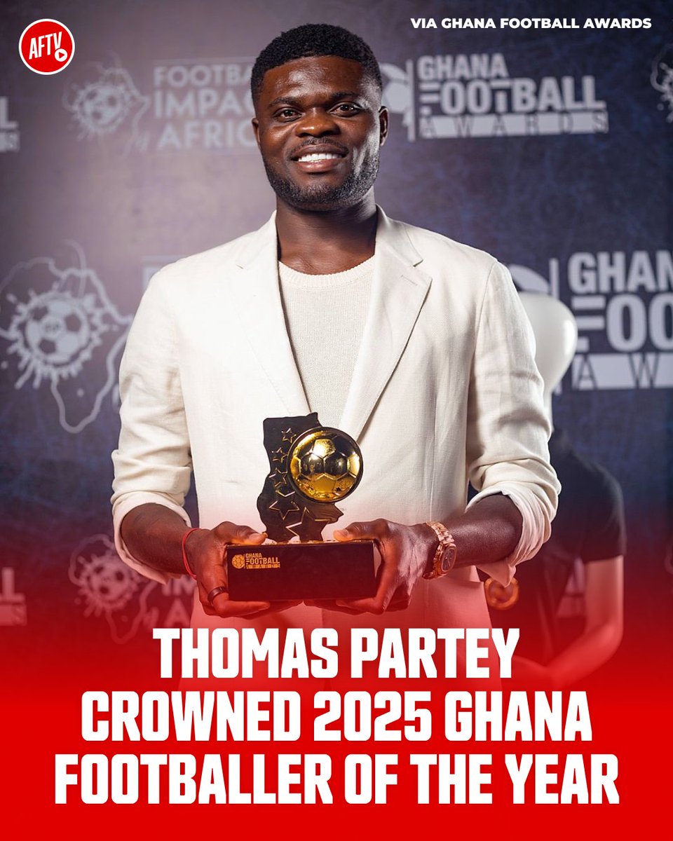 AFTVMedia's tweet image. Congratulations, Thomas Partey! 🇬🇭👏