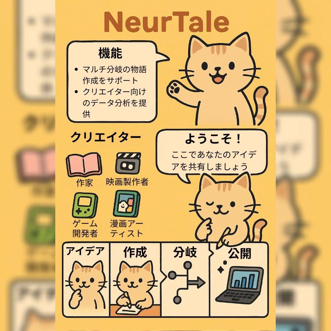 NeurTaleJP's tweet photo. 読むだけじゃ物足りない?Neurtaleインタラクティブ物語プラットフォーム登場!読者投票で物語の展開が決定、創作の可能性は無限大。物語を愛する全ての人に最適!今すぐ探索:https://t.co/6DGz63z9oC ✨
#Neurtale #インタラクティブ小説 #あなたの物語 https://t.co/KTY1GCSXcF