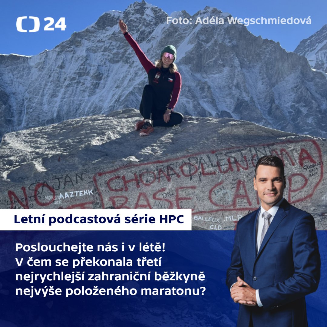 Hyde Park Civilizace (@hpcivilizace) on Twitter photo Startuje letní podcastová série <a href="/hpcivilizace/">Hyde Park Civilizace</a>! Vezmeme vás do chladu a vysoké nadmořské výšky u nejvyšší hory světa. Třetí nejrychlejší zahraniční běžkyní Everest Marathonu byla česká muzikálová zpěvačka Adéla Wegschmiedová. V čem se musela překonat?
🎧czch.tv/everest Startuje letní podcastová série <a href="/hpcivilizace/">Hyde Park Civilizace</a>! Vezmeme vás do chladu a vysoké nadmořské výšky u nejvyšší hory světa. Třetí nejrychlejší zahraniční běžkyní Everest Marathonu byla česká muzikálová zpěvačka Adéla Wegschmiedová. V čem se musela překonat?
🎧czch.tv/everest