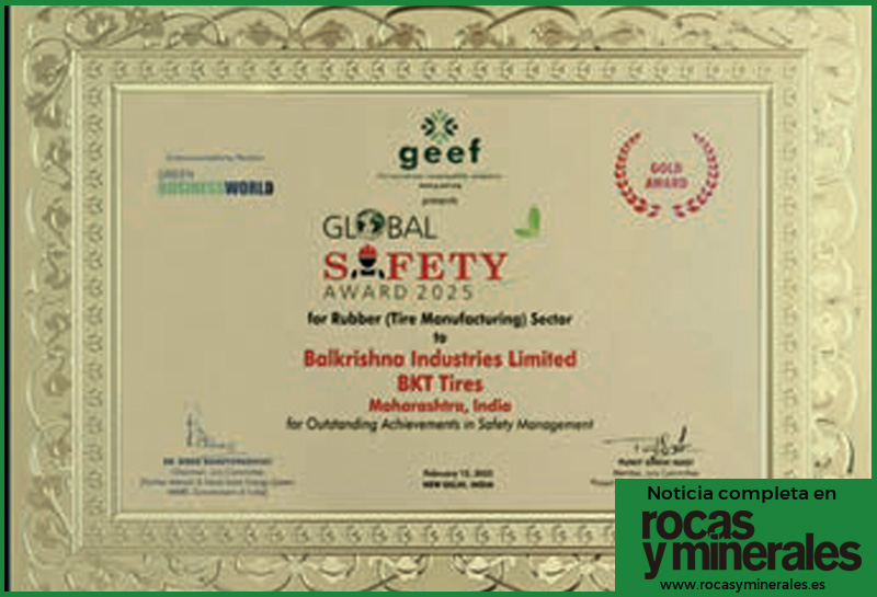 #BKT  obtiene el #GEEF Global Safety Award 2025 en la categoría de Oro
#GlobalSafetyAward 
<a href="/BKTtires/">BKT Tires</a> 
rocasyminerales.es/rocas-y-minera…