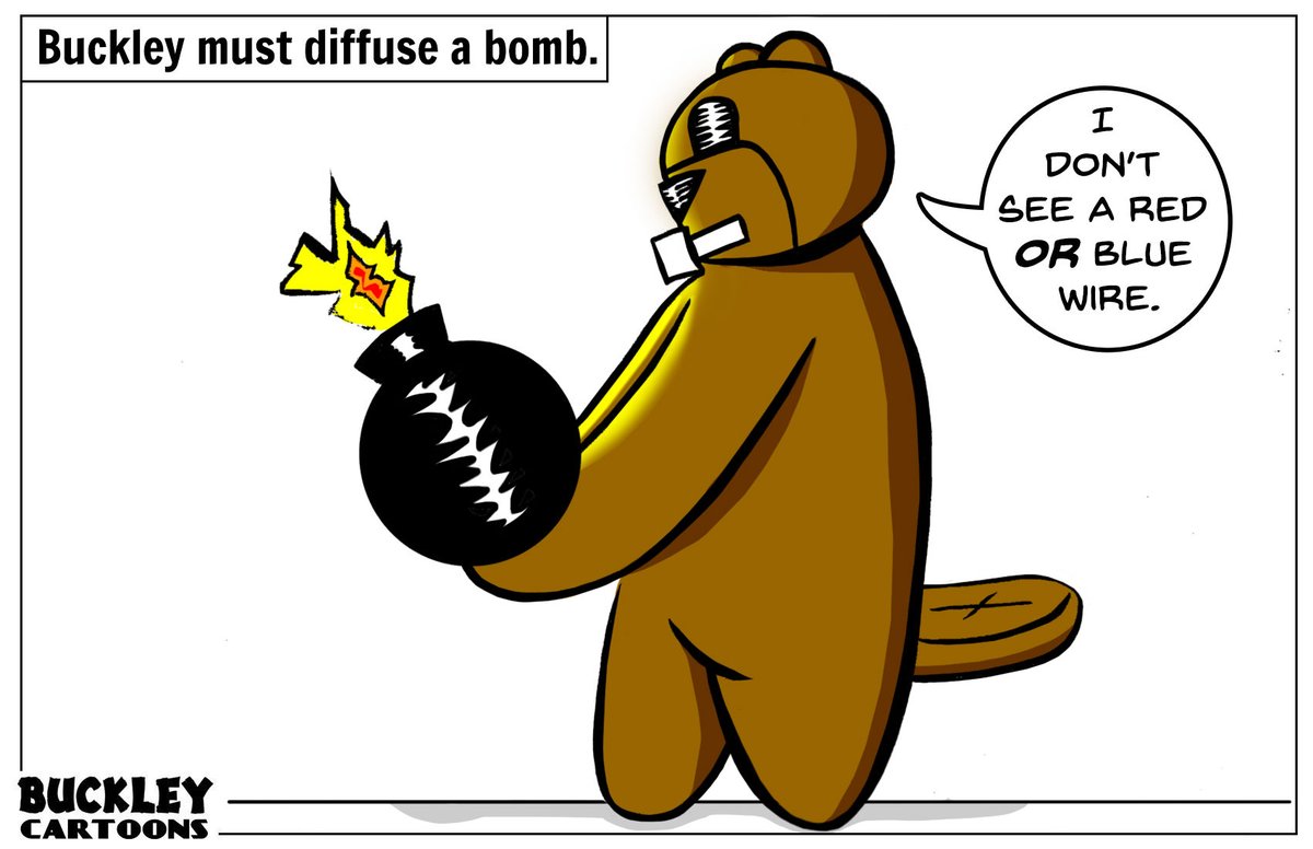 BuckleyCartoons's tweet image. #Danger #Diffuse #Hero #Cartoon #Beaver
