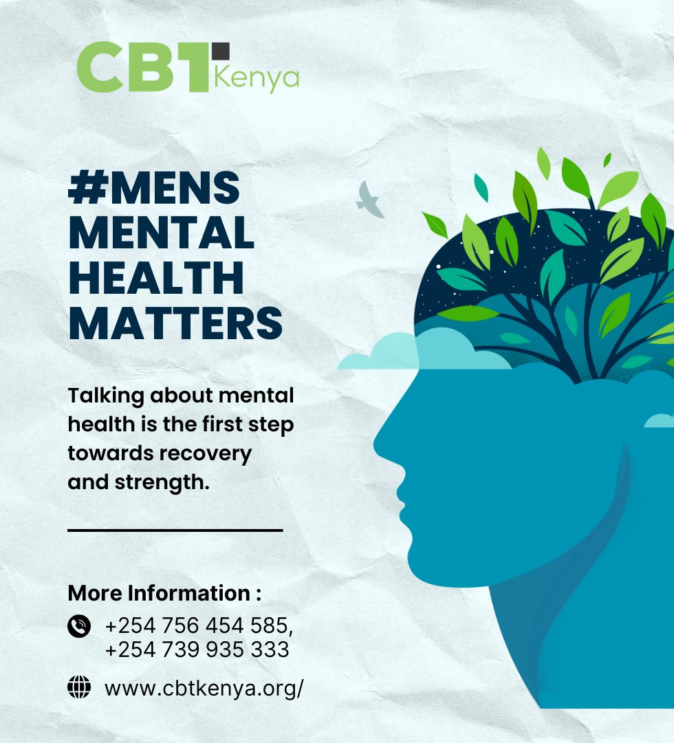 Opening up is a sign of strength not weakness. Let’s break the silence and support men on their journey to healing and resilience. Men’s Mental Health Matters. 
#mensmentalhealthmonth #MentalHealthMatters #CBTKenya #BreakTheStigma