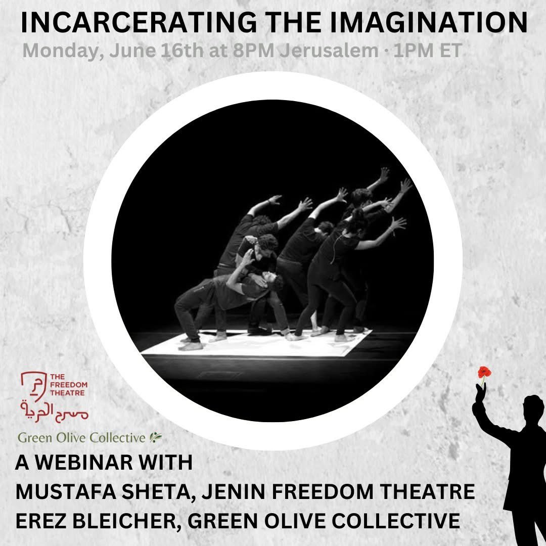 مسرح الحرية (@tft_ar) on Twitter photo 🎭 Join us for a live webinar with <a href="/mustafasheta/">Mustafa Sheta</a>, GM of Jenin’s Freedom Theatre, on art under occupation, resistance & resilience.
🗓️ 16/6/2025
⏰ 8:00 PM (Jerusalem Time)
🔗 Register: greenolivetours.com/online-events/…
#Palestine #CulturalResistance #TheFreedomTheatre #Jenin
🇵🇸✌🏼 🎭 Join us for a live webinar with <a href="/mustafasheta/">Mustafa Sheta</a>, GM of Jenin’s Freedom Theatre, on art under occupation, resistance & resilience.
🗓️ 16/6/2025
⏰ 8:00 PM (Jerusalem Time)
🔗 Register: greenolivetours.com/online-events/…
#Palestine #CulturalResistance #TheFreedomTheatre #Jenin
🇵🇸✌🏼