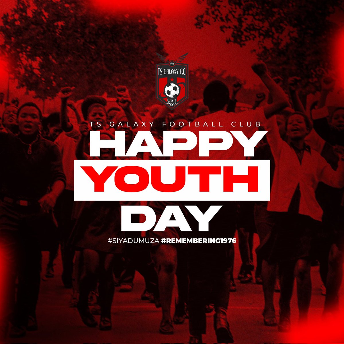 TSGALAXYFC's tweet image. Happy Youth Day!๐ฟ๐ฆ
Today, we honor the courage, resilience, and power of young people who changed the course of our history. The future is still in your hands โ keep rising! ๐ฟ๐ฆโจ๐
@aQuelle @aQuelleViV
#Siyasumuza
#TheRockets
#TSG