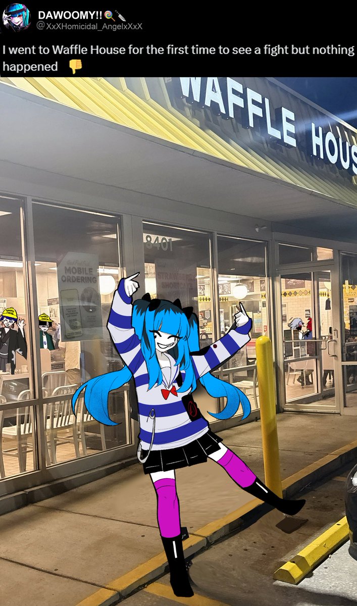 a_mbretta's tweet image. #ハンドラ #hndr_FA 
darumi goes to waffle house