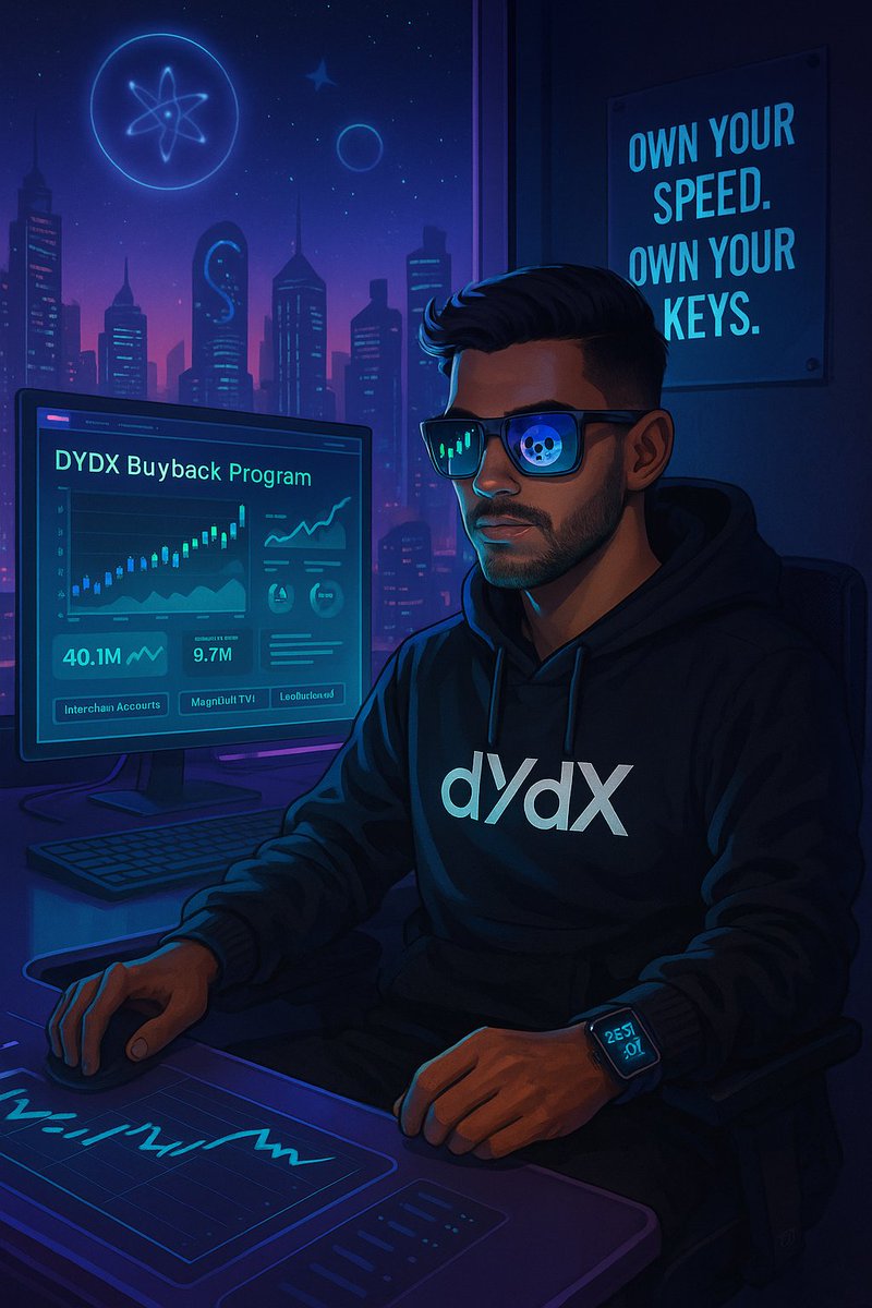Bashmakana0's tweet image. Let’s get one thing straight, if your DeFi platform needs a bridge, 14 confirmations, and a prayer to execute a trade…
sorry, you’re not trading. You’re roleplaying.

@dYdX isn’t here to play cute.
It’s not trying to be liked.
It dominates, with its own chain, no middlemen, and…