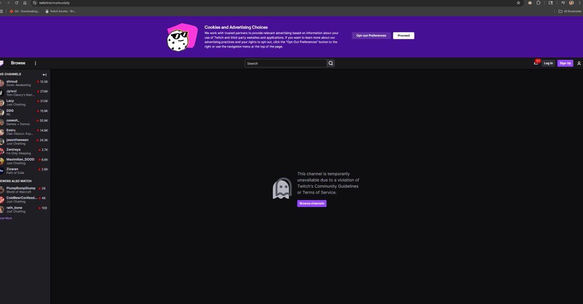 MarkusDaily's tweet image. BREAKING NEWZ: MarcusDaily BANNED on Twitch over WORDS. FOLLOW him on KICK to Show TWITCH they CANNOT stop HIM!!!!

BANNED ON TWITCH NOW ONLY ON KICK AT THE MOMENT.!!! GOING TO BE BANNED FOR THE NEXT 7 DAYS: kick.com/marcusdaily #kick #bannedontwitch #twitchstreamer #kick
