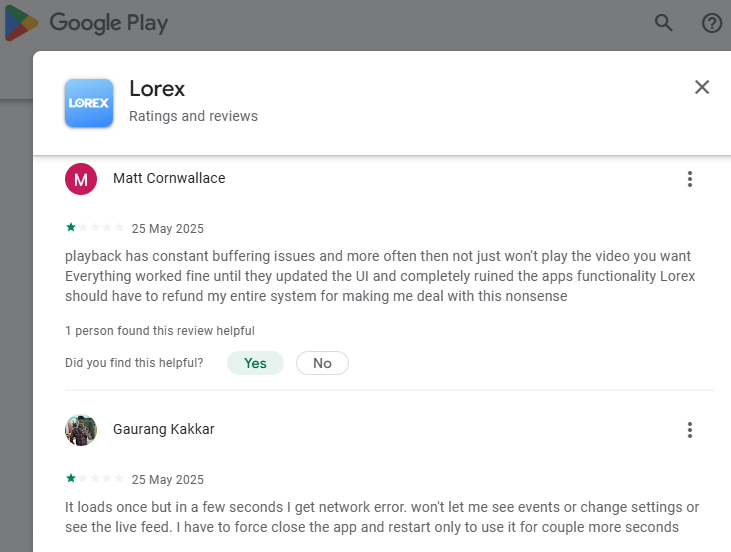 Worst Chinese Lorex Camera on GooglePlay-(Sucks-Lorex-Corp-Camera-Products => [1-star] Lorex-Corp belong to China)(Rubbish)-ALTM#{Evaluated=>Garbage} User-Explicare: {Arthur Wang- 13 May 2025-...ngs recorded via lorex cameras.}👎(Overall=>Garbage Camera)#255234