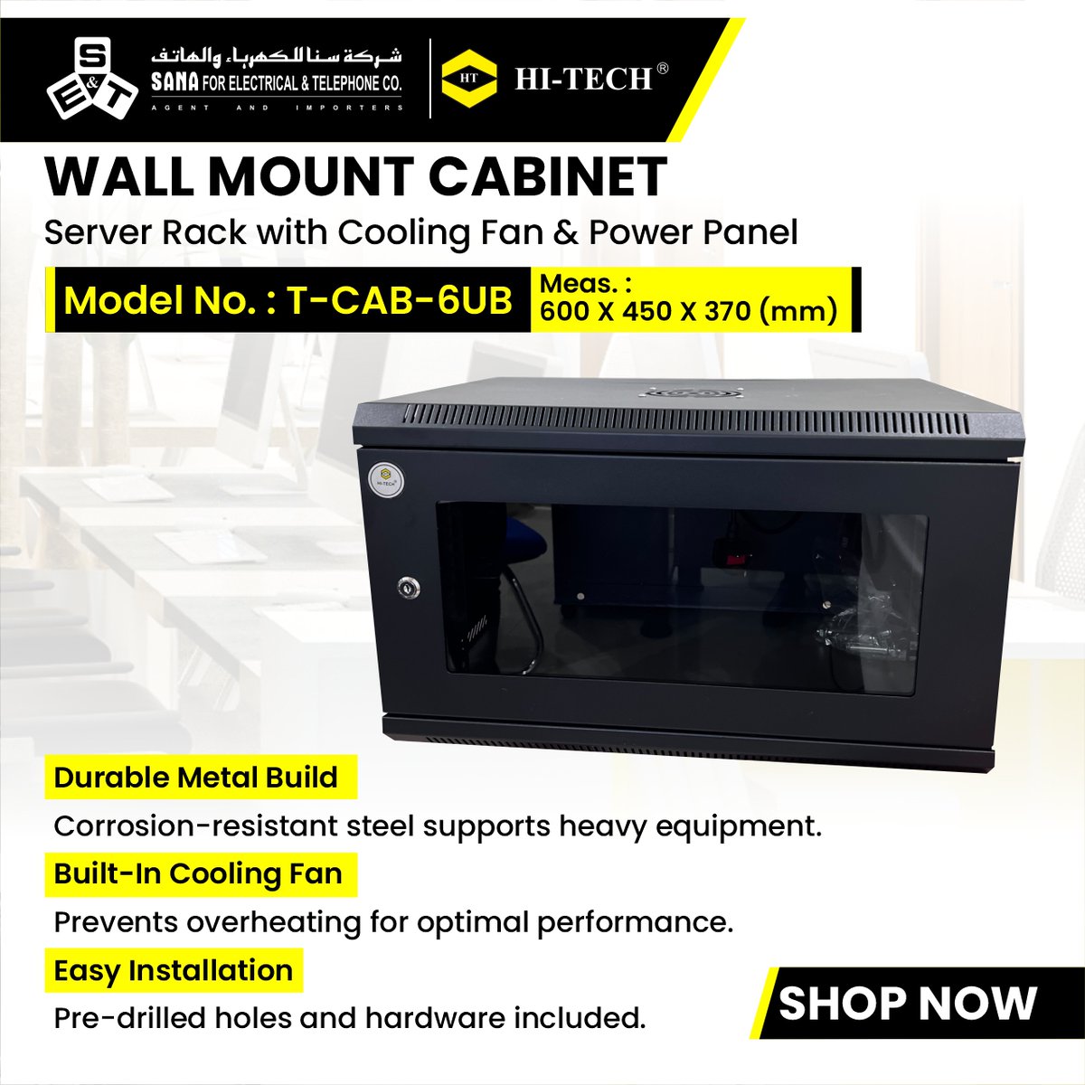 Sanaco_sa's tweet image. Upgrade Your Network Setup with the HI-TECH Wall Mount Cabinet T-CAB-6UB!
 
Shop on sanaco.com.sa/product/hi-tec…
 
#NetworkCabinet #OfficeUpgrade #ServerRacks #sanaforelectrical