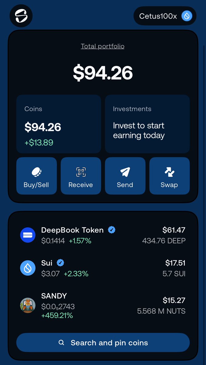 entered my first positions for the #Cetus100x challenge $SUI $DEEP $NUTS

gn 😴
